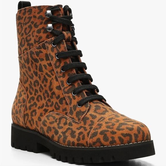 New Donald J Pliner Shoes Donald Pliner Ease Lace Up Boot Leopard Print size 6.5 - Picture 2 of 9